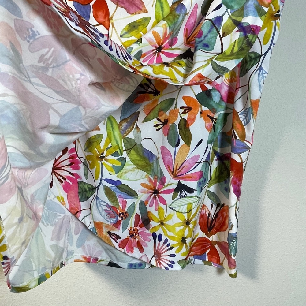 RipSkirt Hawaii Floral Wrap Skirt Women XL Multicolor Watercolor Quick Dry Beach - Picture 4 of 9